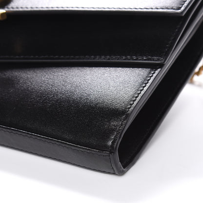 Saint Laurent Smooth Calfskin Monogram Sulpice Chain Wallet Black 8 of 9