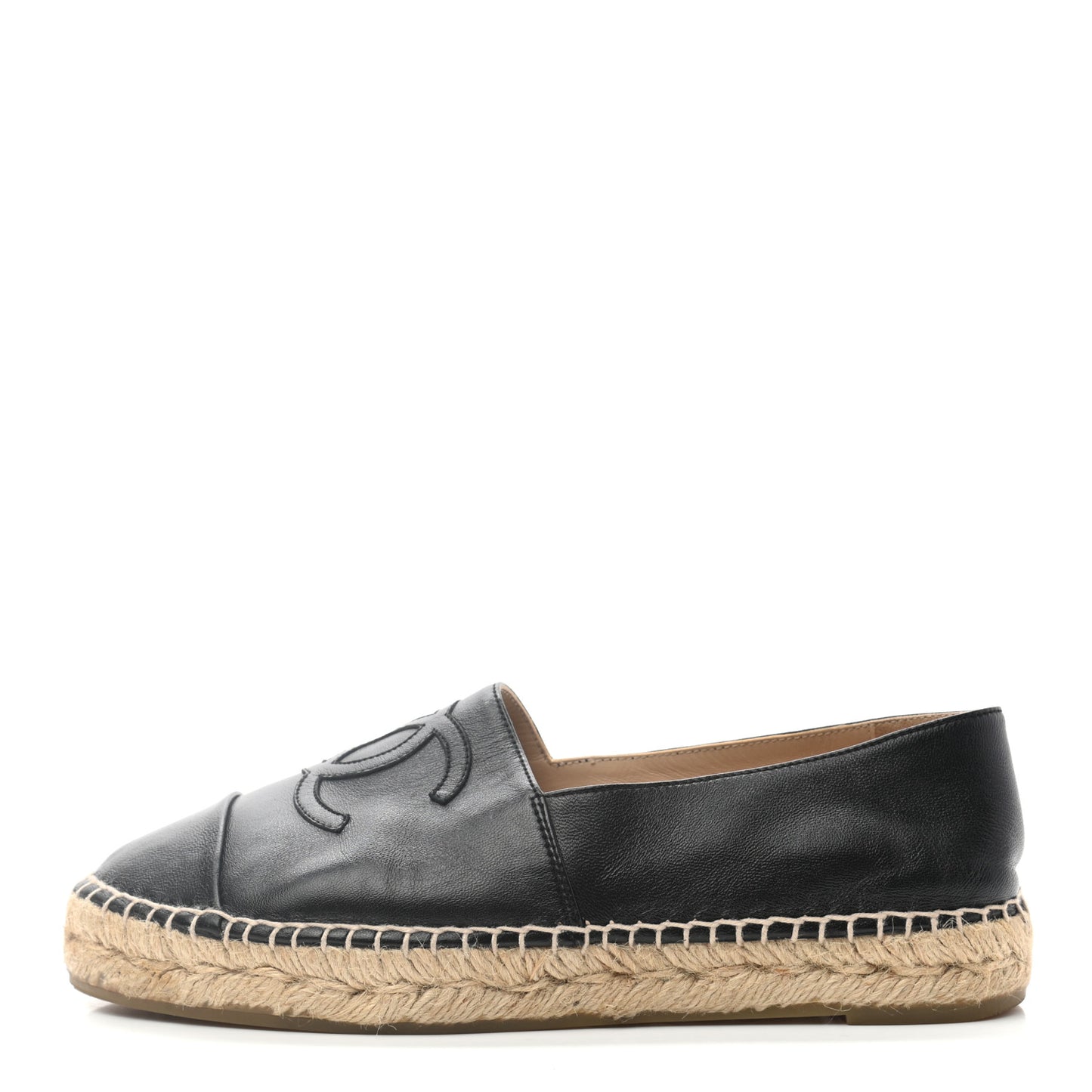 Lambskin CC Espadrilles 37 Black