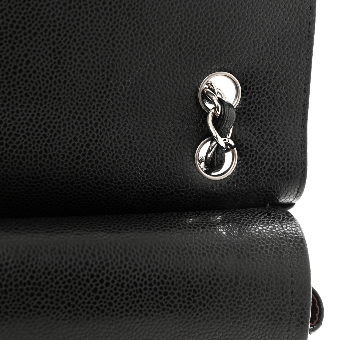 Caviar Quilted Maxi Double Flap Black