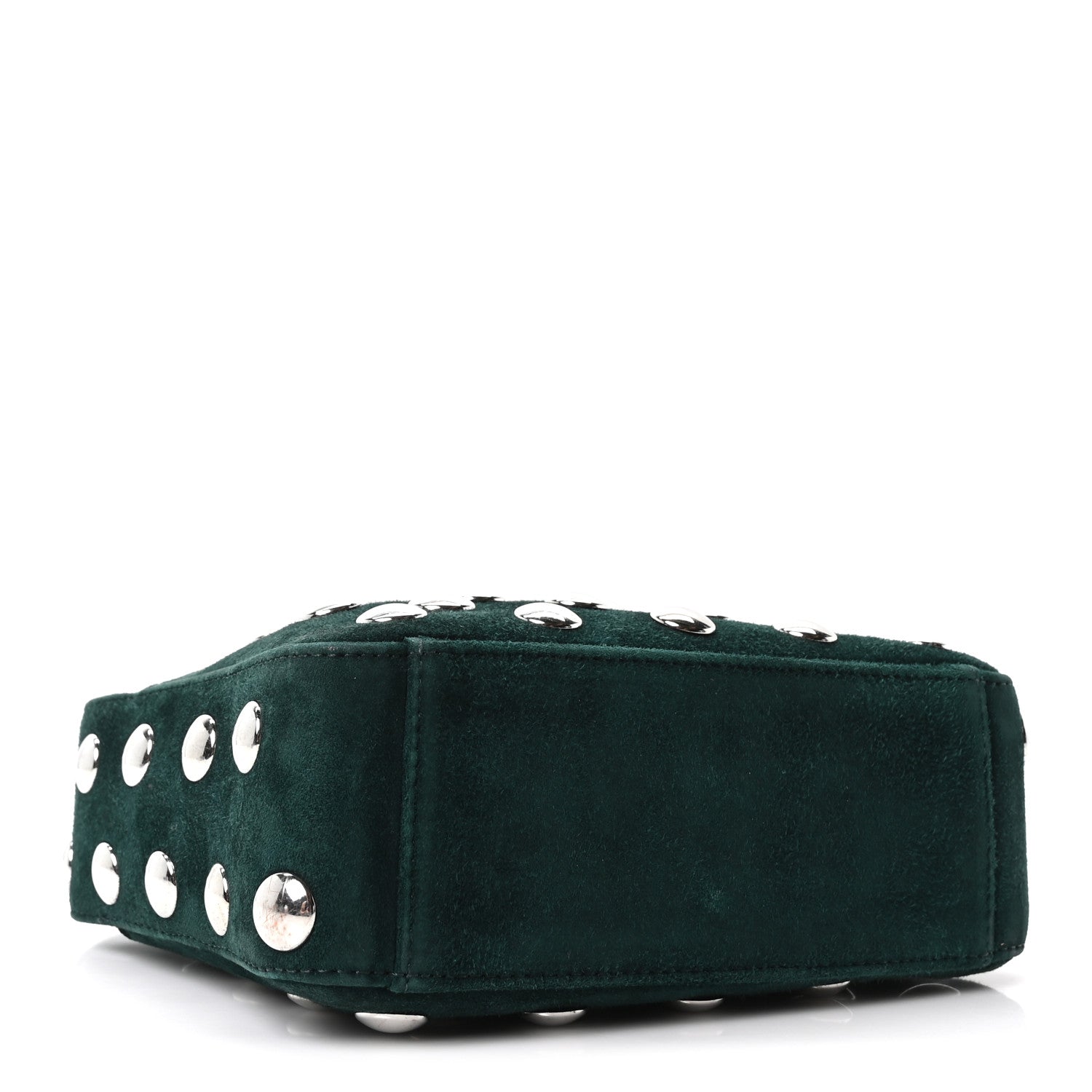 Khaite Suede Studded Small Elena English Green 3 of 9
