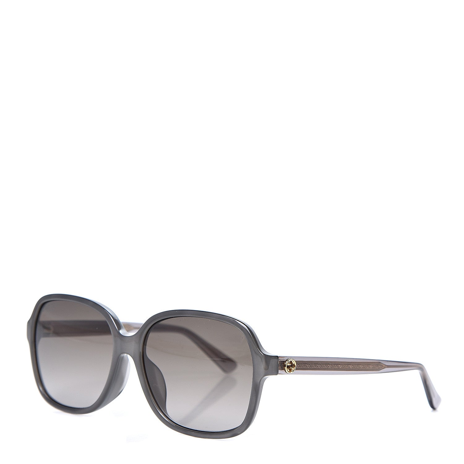 Gucci Acetate Square Frame Sunglasses GG 3834/F/S Grey Pearl 1 of 8