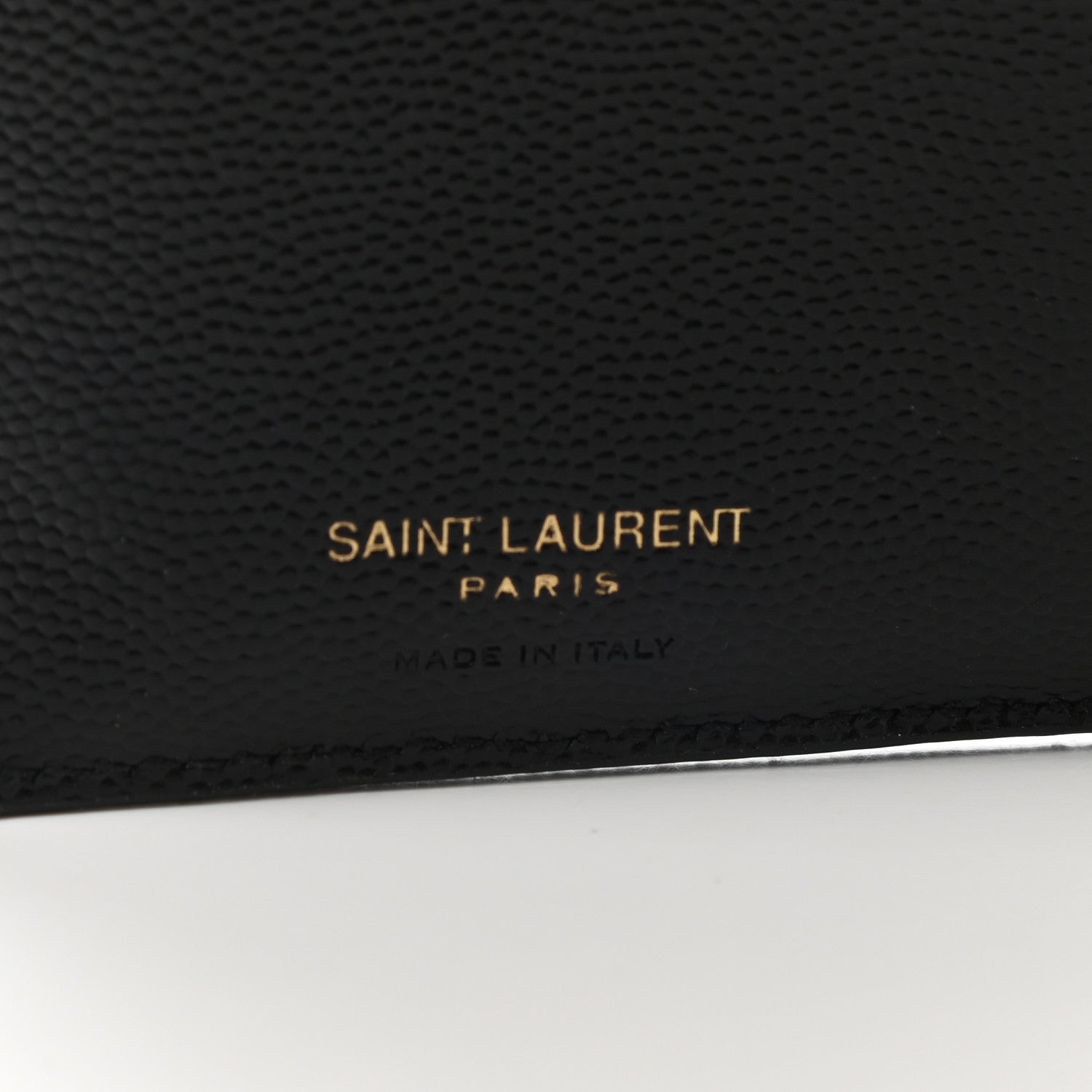 Saint Laurent Grain De Poudre Matelasse Chevron Monogram Zipped Two-Part Wallet Black 6 of 6