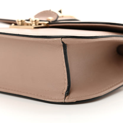 Valentino Garavani Vitello Small Glam Lock Rockstud Flap Poudre 9 of 13