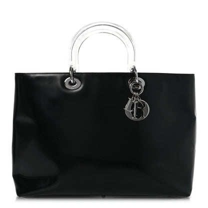 Christian Dior Glazed Calfskin Large Lady Dior Tote Black 1 of 18