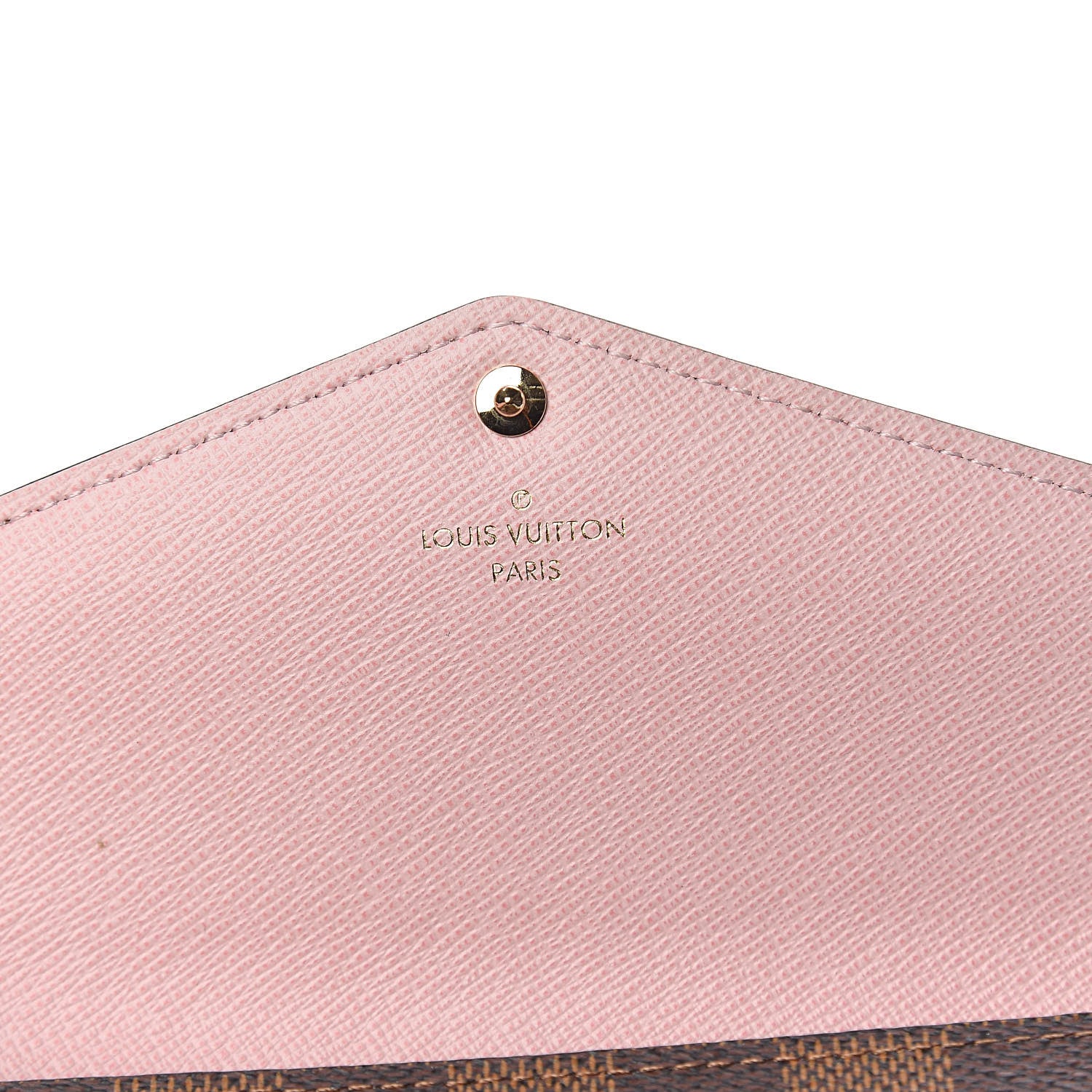 Louis Vuitton Damier Ebene Sarah Wallet NM Rose Ballerine 6 of 6