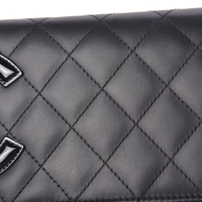 Chanel Calfskin Quilted Cambon Wallet On Chain WOC Black 20 of 23