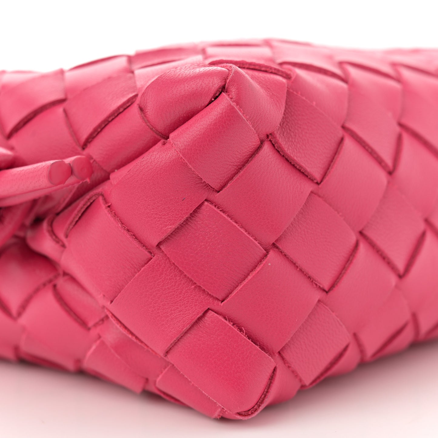Nappa Intrecciato Mini Loop Camera Bag Cranberry