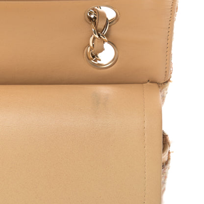 Chanel Tweed Quilted Medium Double Flap Brown Gold 11 of 13