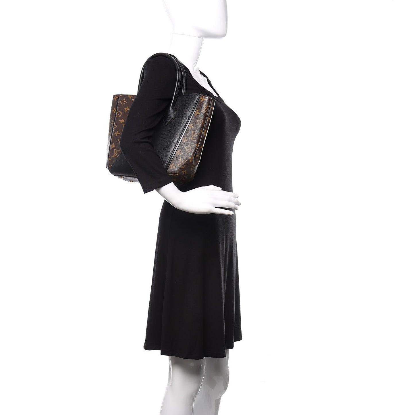 Calfskin Monogram Kimono Tote PM Black