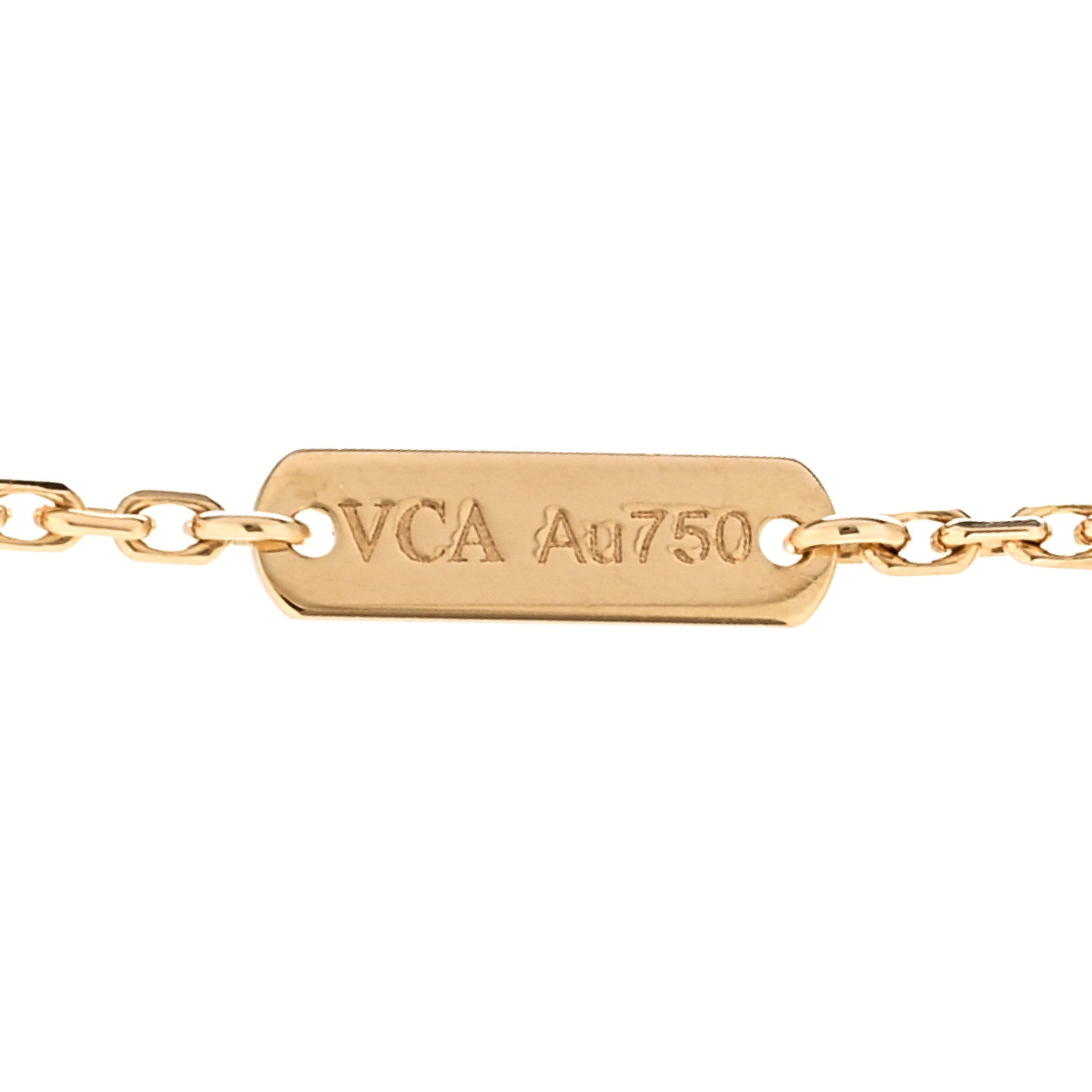 Van Cleef & Arpels 18K Yellow Gold Carnelian Vintage Alhambra Pendant Necklace 6 of 8