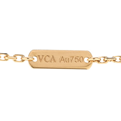 Van Cleef & Arpels 18K Yellow Gold Carnelian Vintage Alhambra Pendant Necklace 6 of 8