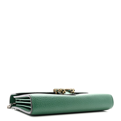 Gucci Calfskin Mini Dionysus Chain Wallet Emerald 4 of 13