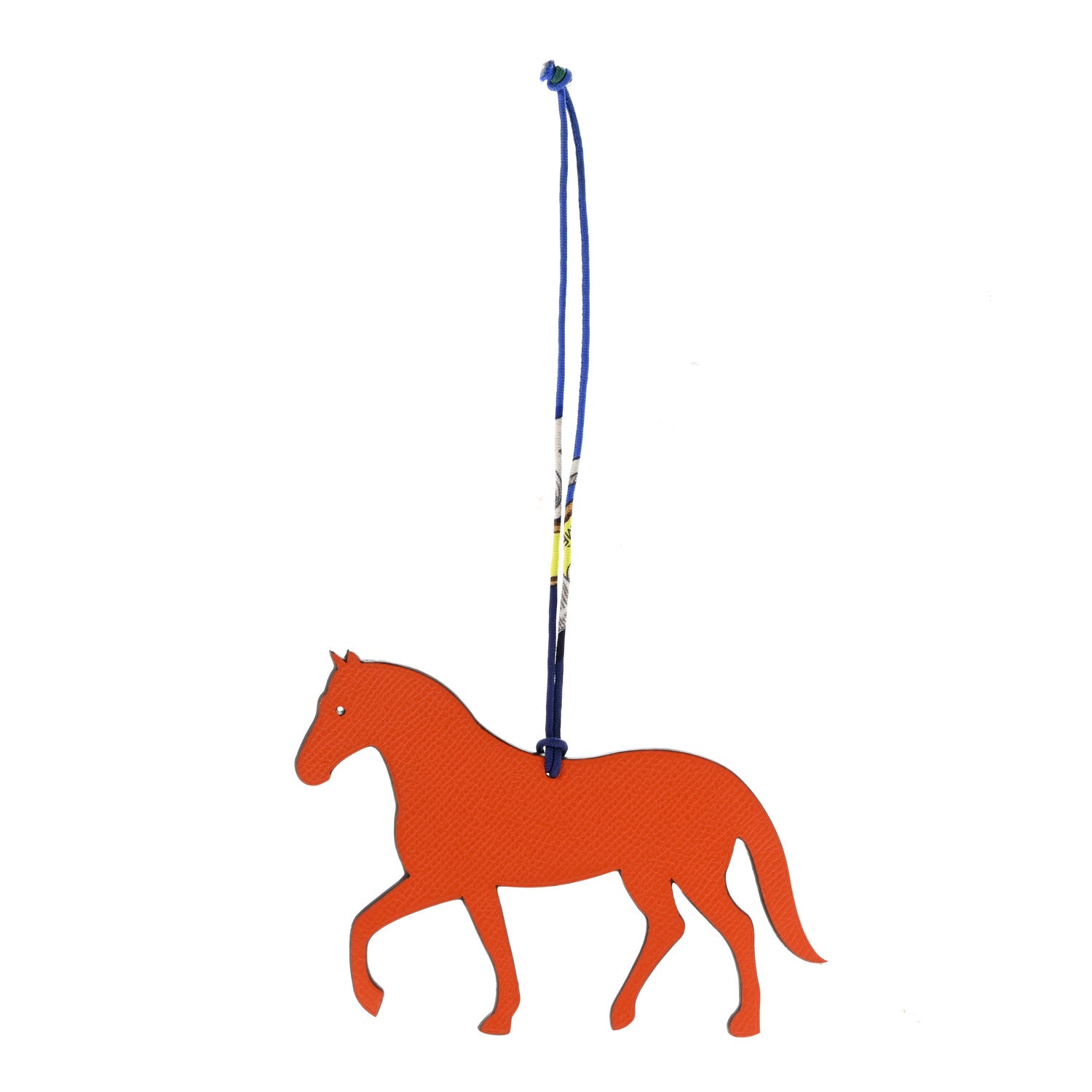 Hermes Epsom Togo Petit H Bag Charm Horse Orange Vert Amande 1 of 4