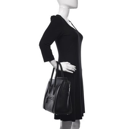 Celine Drummed Calfskin Nano Luggage Black 2 of 11