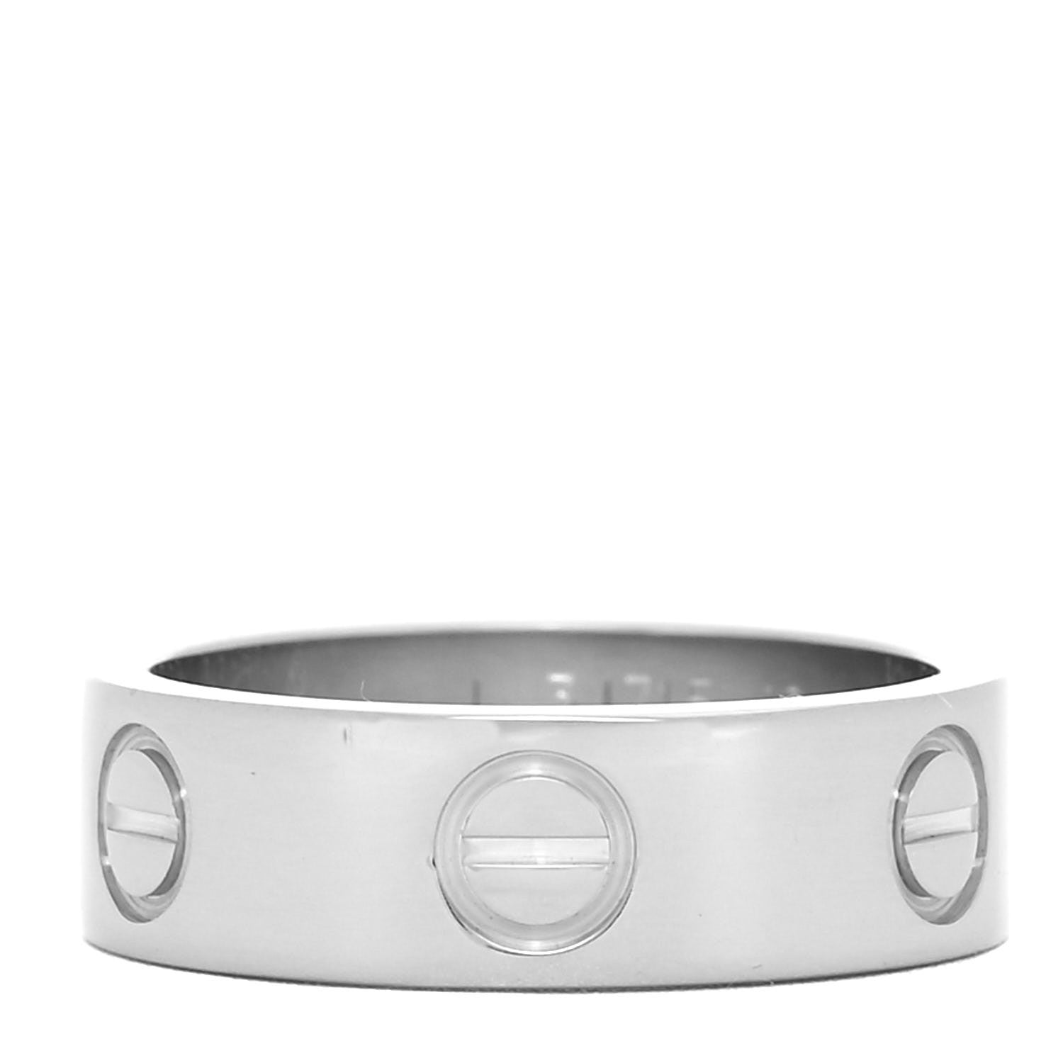 Cartier 18K White Gold 5.5mm LOVE Ring 49 4.75 3 of 4