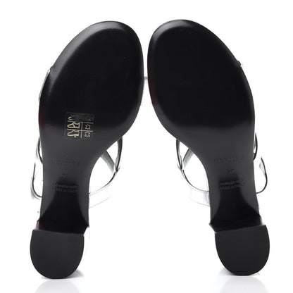 Hermes Metallic Nappa Bikini Sandals 37 Argent 6 of 11