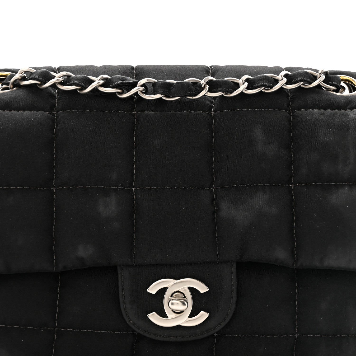 Chanel Nylon Square Quilted Flap Black 8 of 14