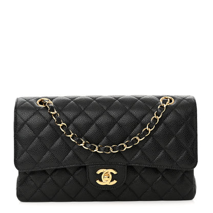 Chanel Caviar Quilted Medium Double Flap Black 1 of 14