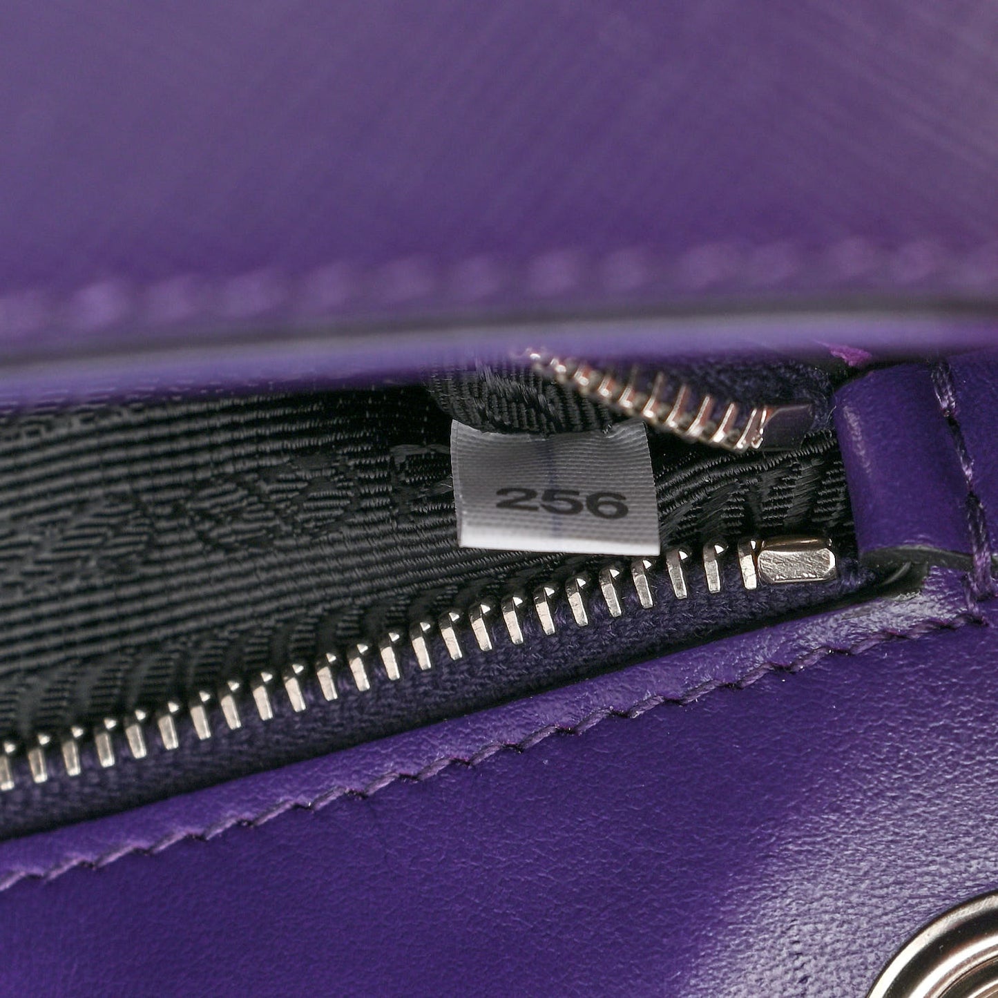 Saffiano Vernice Sound Flap Chain Crossbody Bag Viola