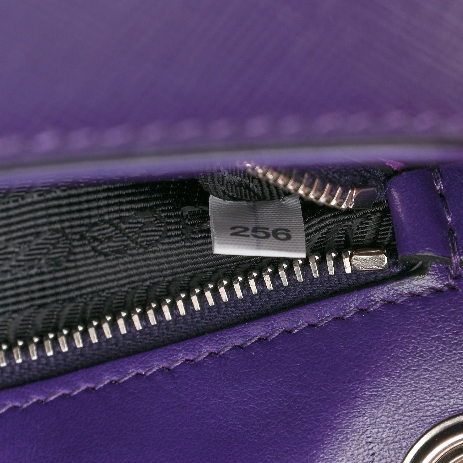 Prada Saffiano Vernice Sound Flap Chain Crossbody Bag Viola 6 of 11
