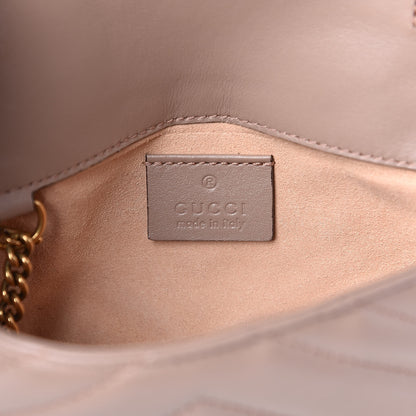 Gucci Calfskin Matelasse Super Mini GG Marmont Shoulder Bag Porcelain Rose 7 of 12