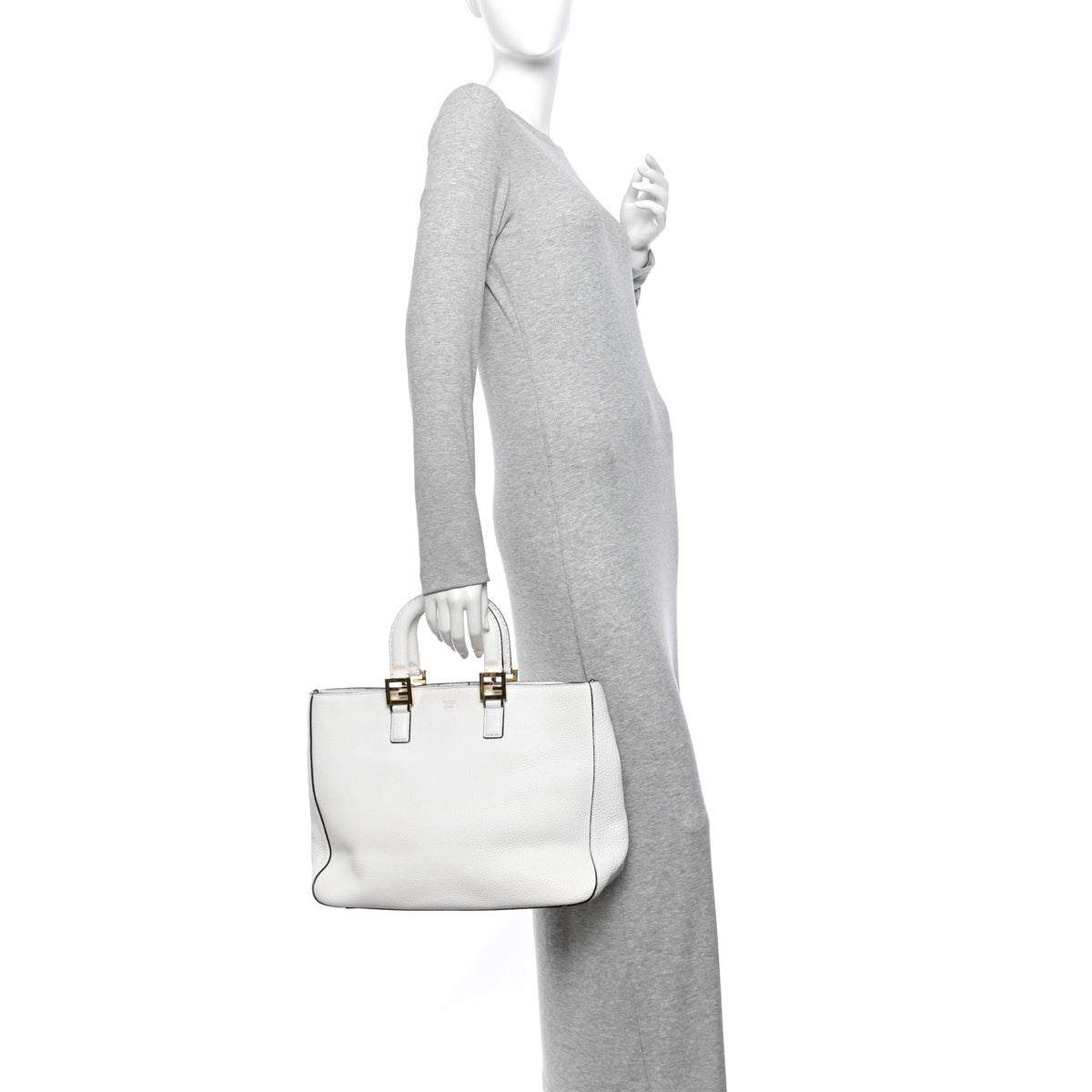 Vitello Glacier Medium FF Tote White