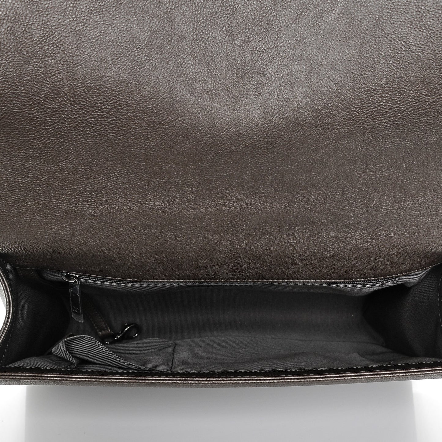 Calfskin Quilted Large Boy Flap Grey
