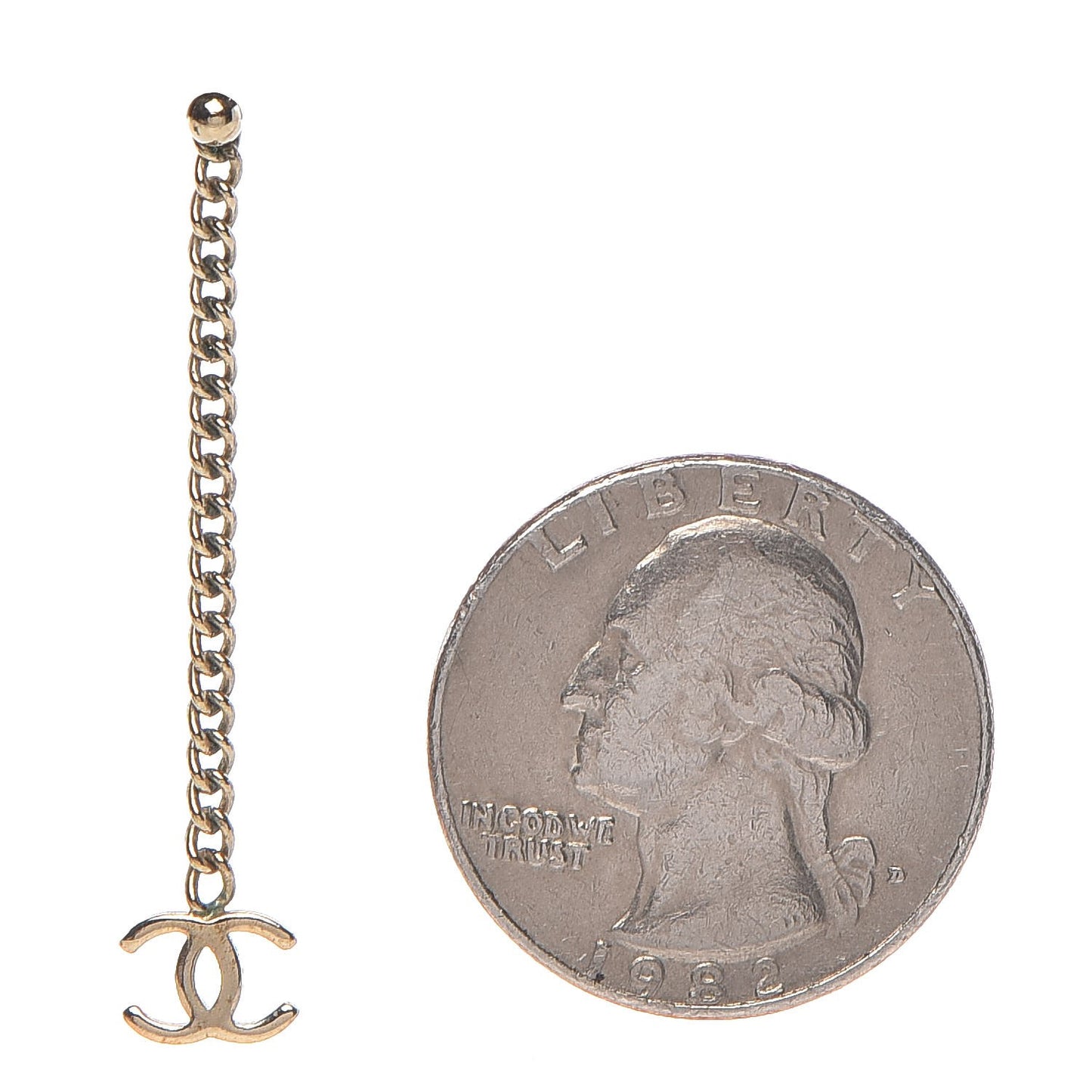 CC Long Drop Earrings Gold