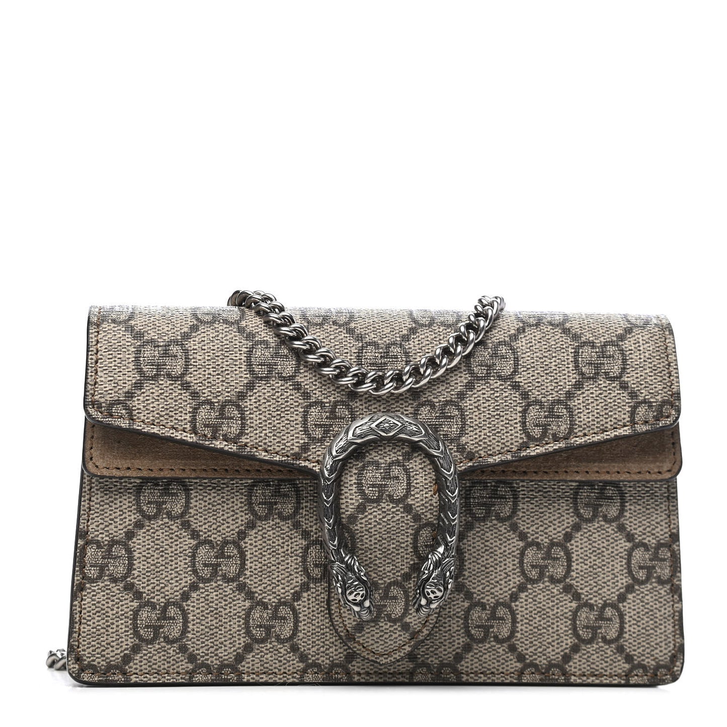 GG Supreme Monogram Super Mini Dionysus Shoulder Bag Taupe
