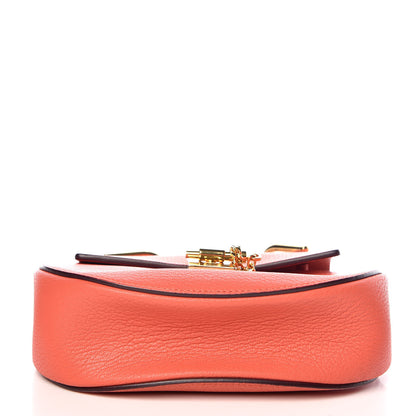 Chloe Grained Lambskin Mini Drew Shoulder Bag Orange 14 of 14