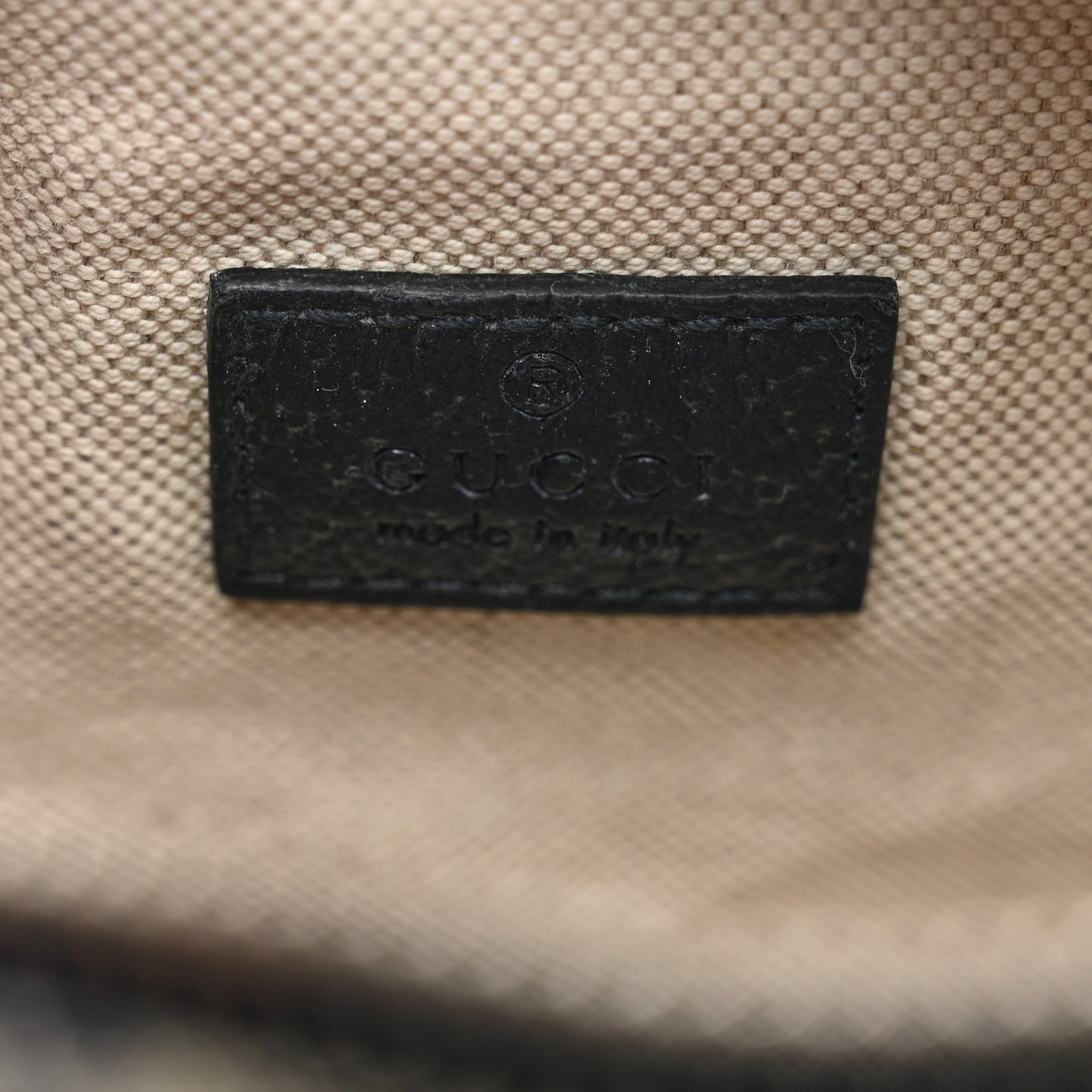GG Supreme Monogram Textured Dollar Calfskin Mini Retro Interlocking G Shoulder Bag Beige Blue