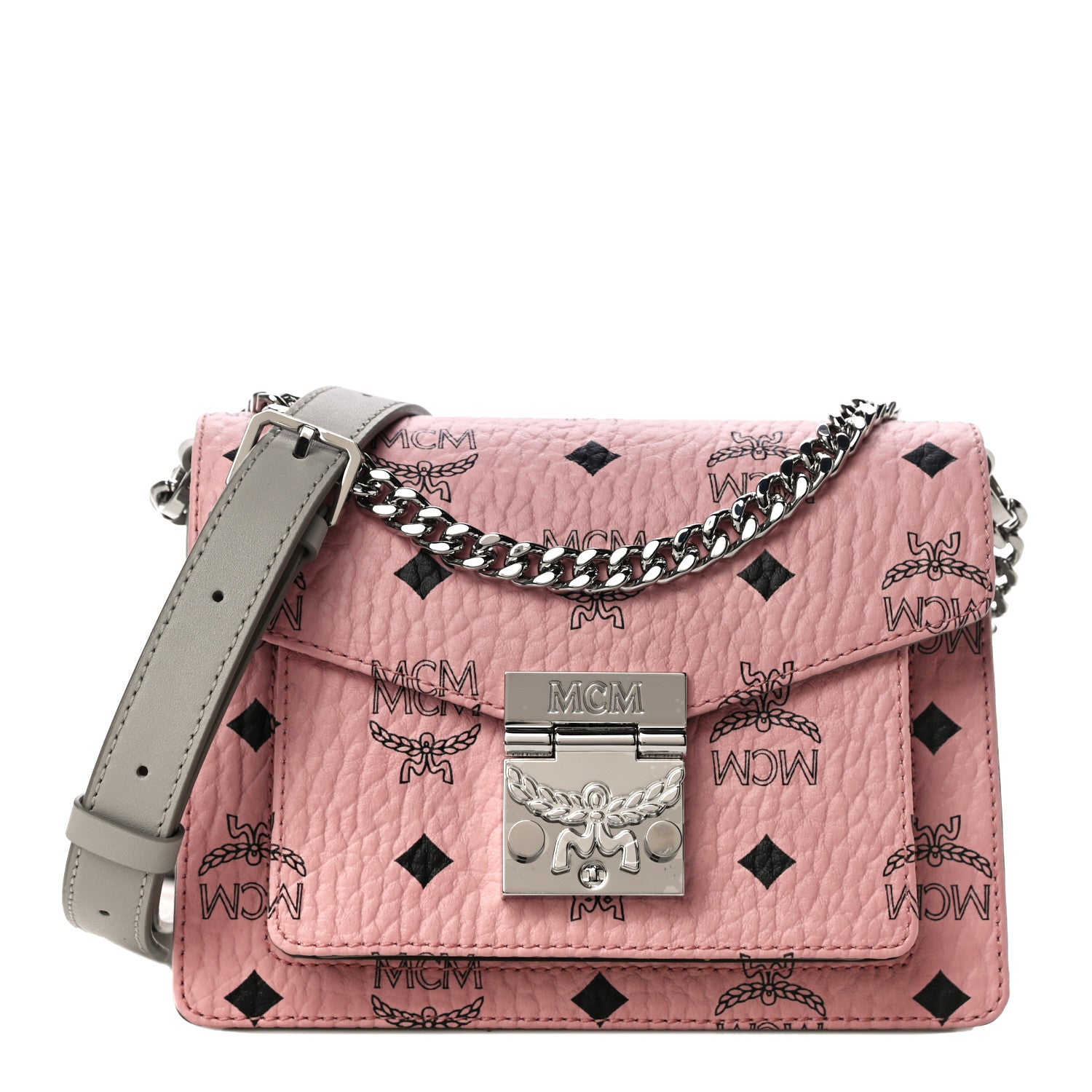 MCM Visetos Mini Patricia Crossbody Bag Soft Pink 1 of 9