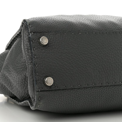 Fendi Cuoio Romano Selleria Bi-Color Medium Peekaboo Iconic Satchel Asfalto Latte 9 of 24