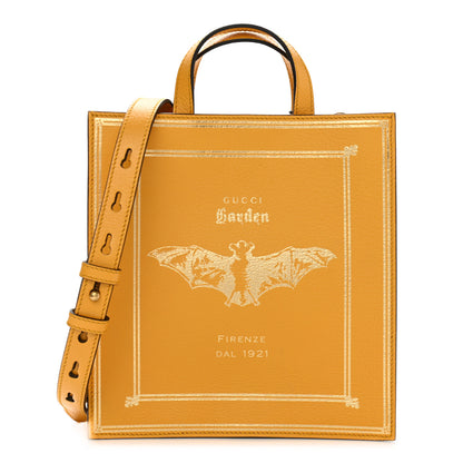 Gucci Textured Calfskin Garden Bat Vertical Shopping Tote Yellow 1 of 11