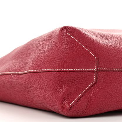 Hermes Taurillon Clemence Double Sens 45 Reversible Tote Rubis Bougainvillea 12 of 19