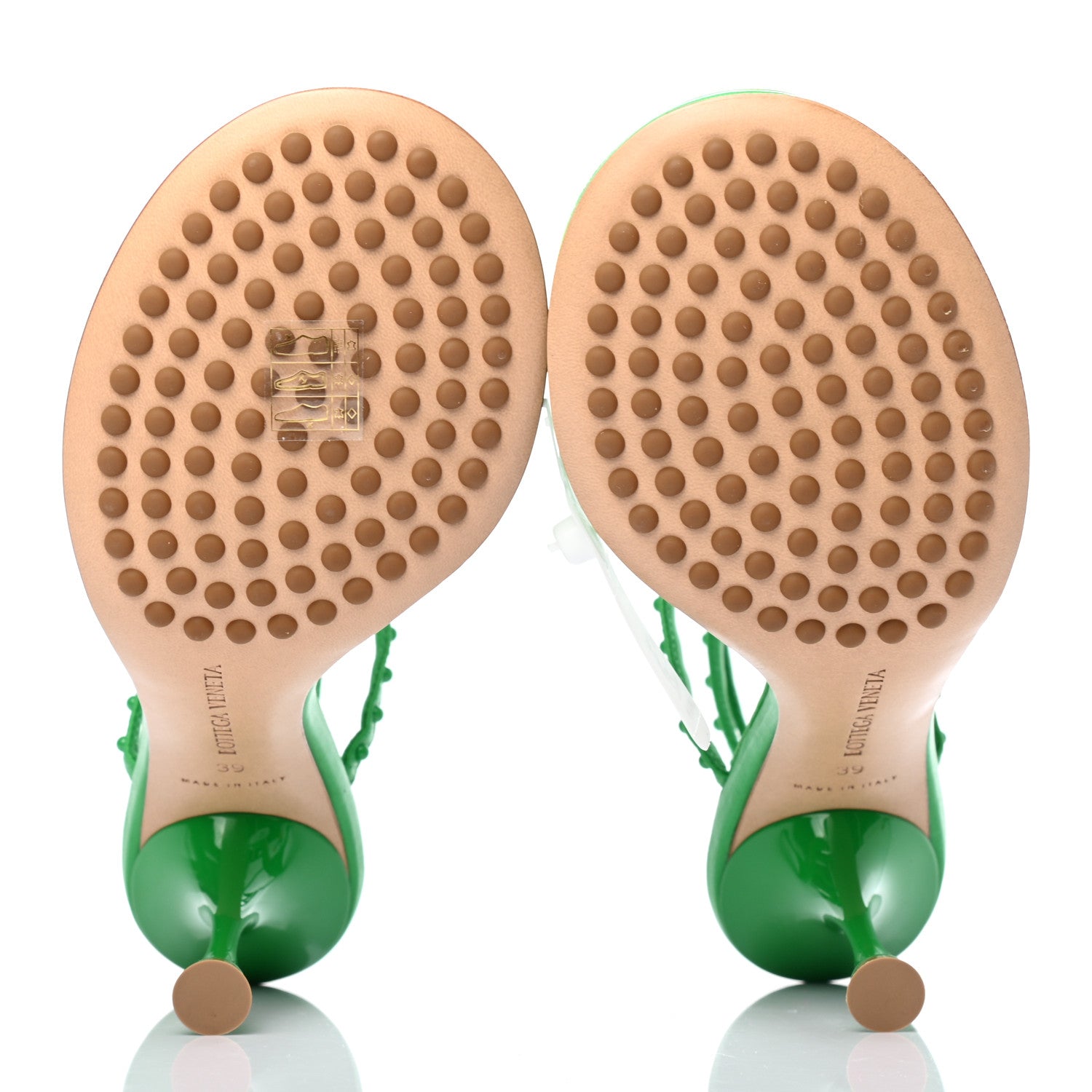 Bottega Veneta Nappa Lagoon Bubble 100mm Sandals 39 Grass 5 of 7