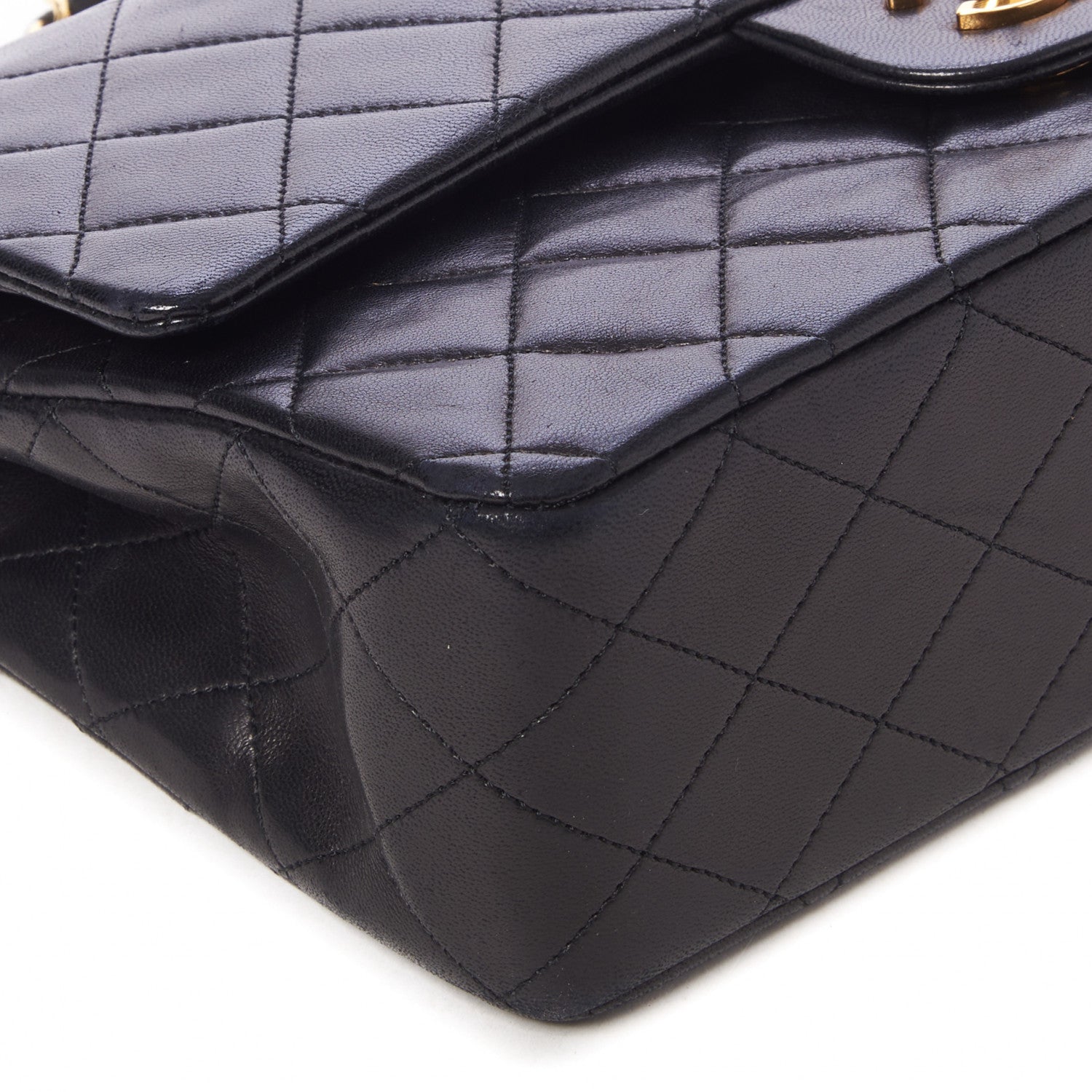 Chanel Lambskin Quilted Medium Double Flap Black 6 of 9