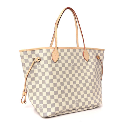 Louis Vuitton Damier Azur Neo Neverfull MM Rose Ballerine 4 of 10