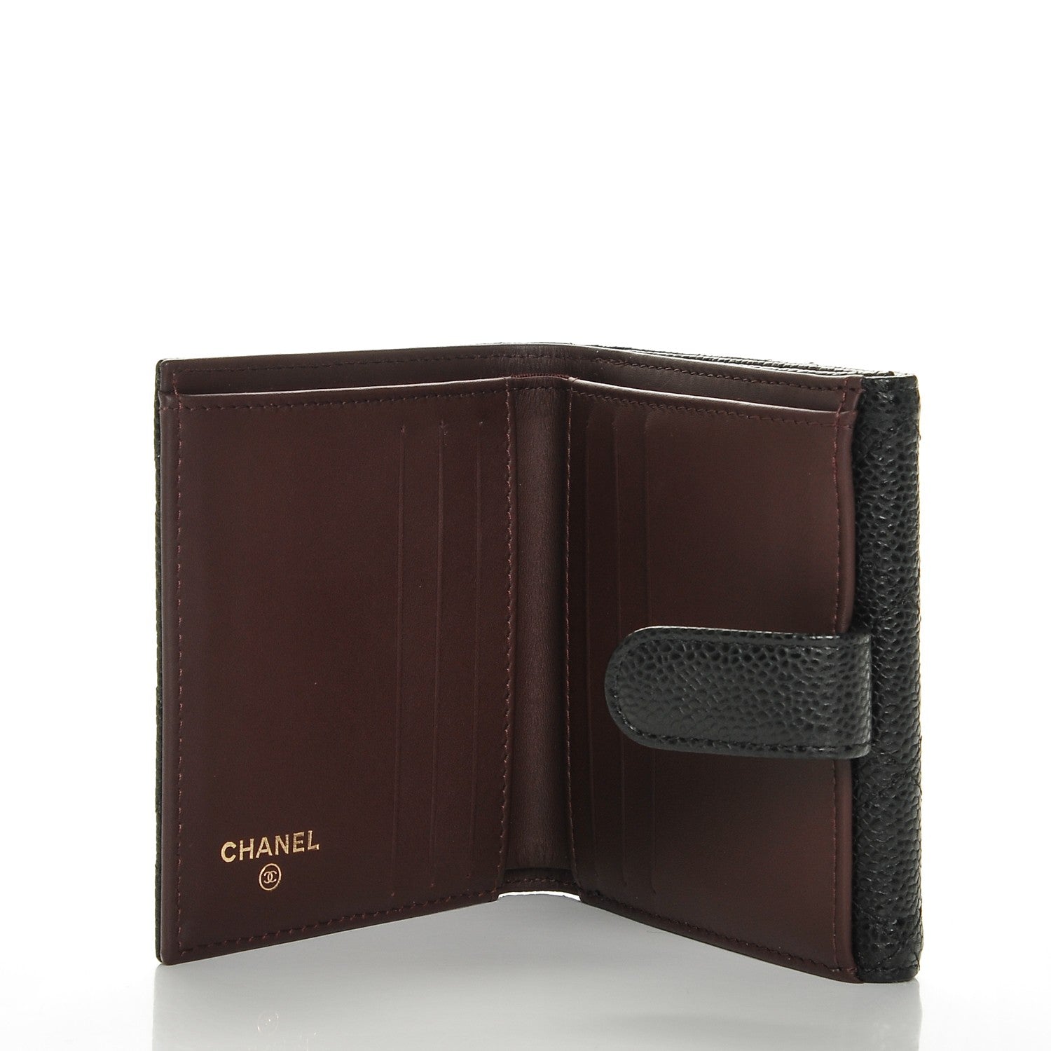 Chanel Caviar Quilted Compact French Flap Wallet Black 5 of 8