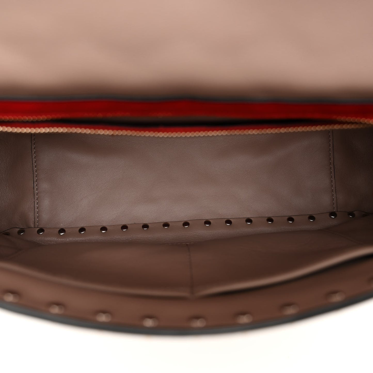 Nappa Large Rockstud Spike Shoulder Bag Poudre