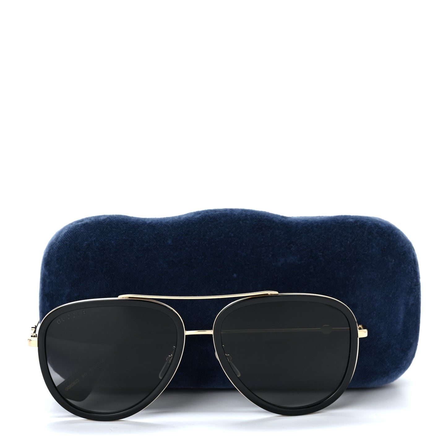 Aviator Sunglasses GG0062S Black Gold