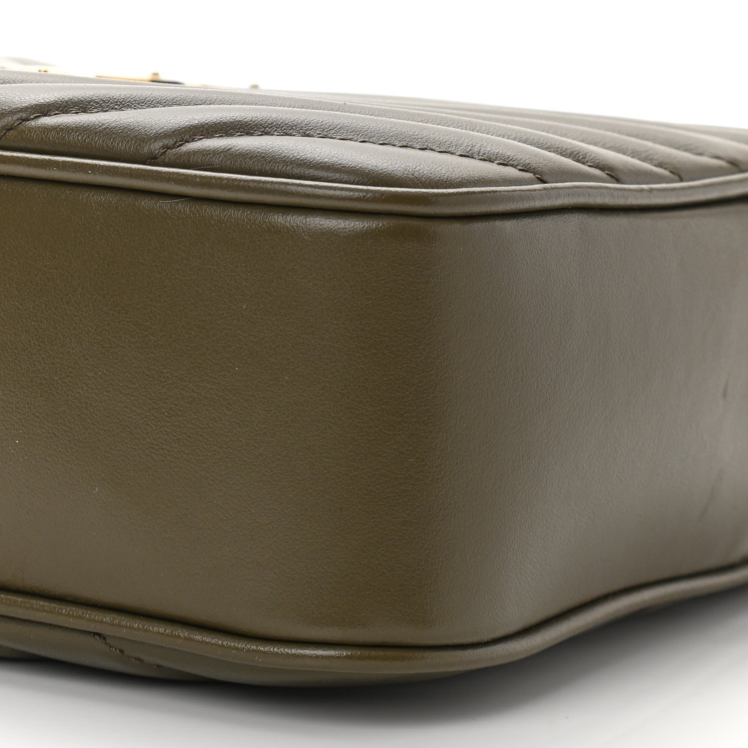 Saint Laurent Calfskin Matelasse Monogram Lou Camera Bag Military Olive 9 of 9