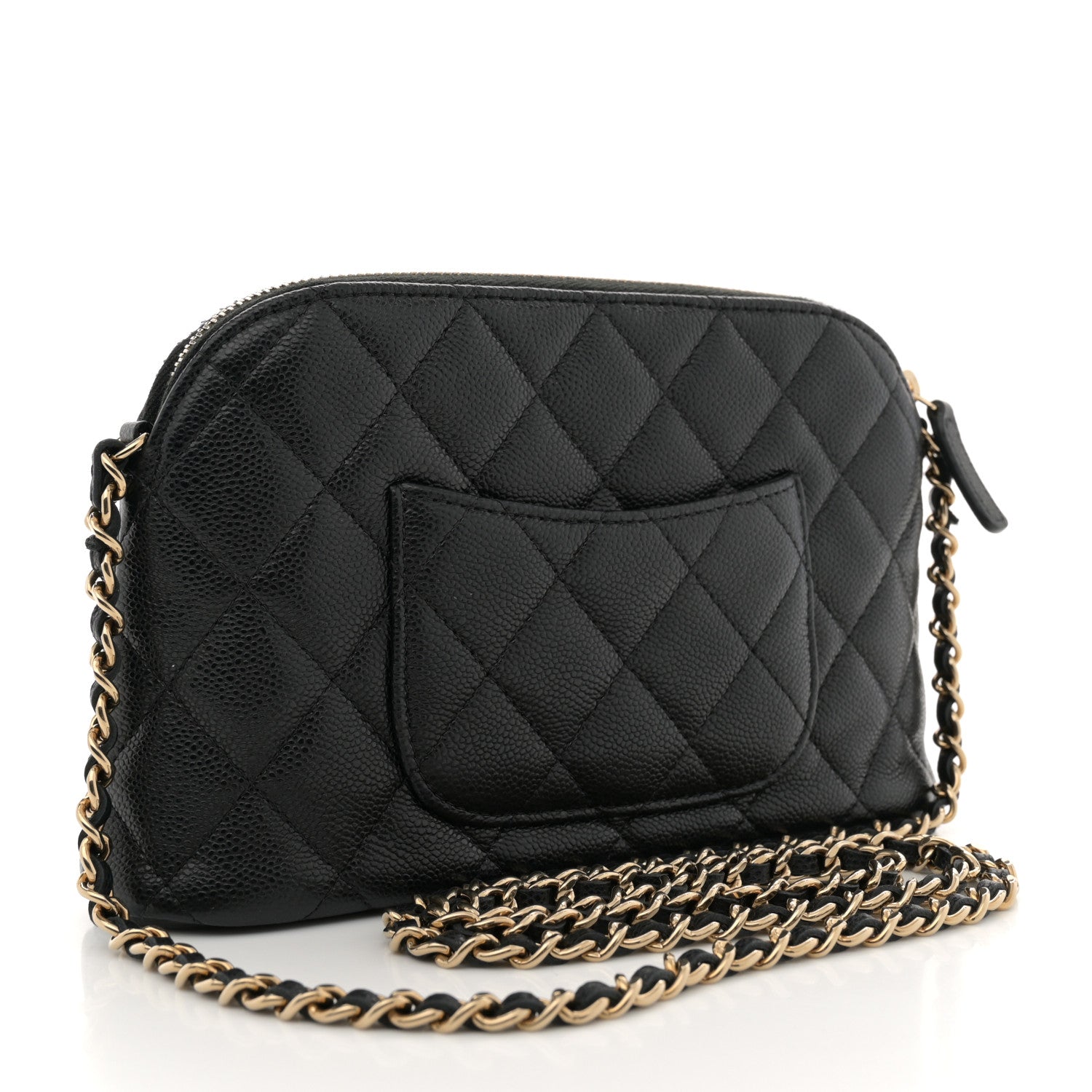 Chanel Caviar Quilted Classic Clutch With Chain Black 3 of 12