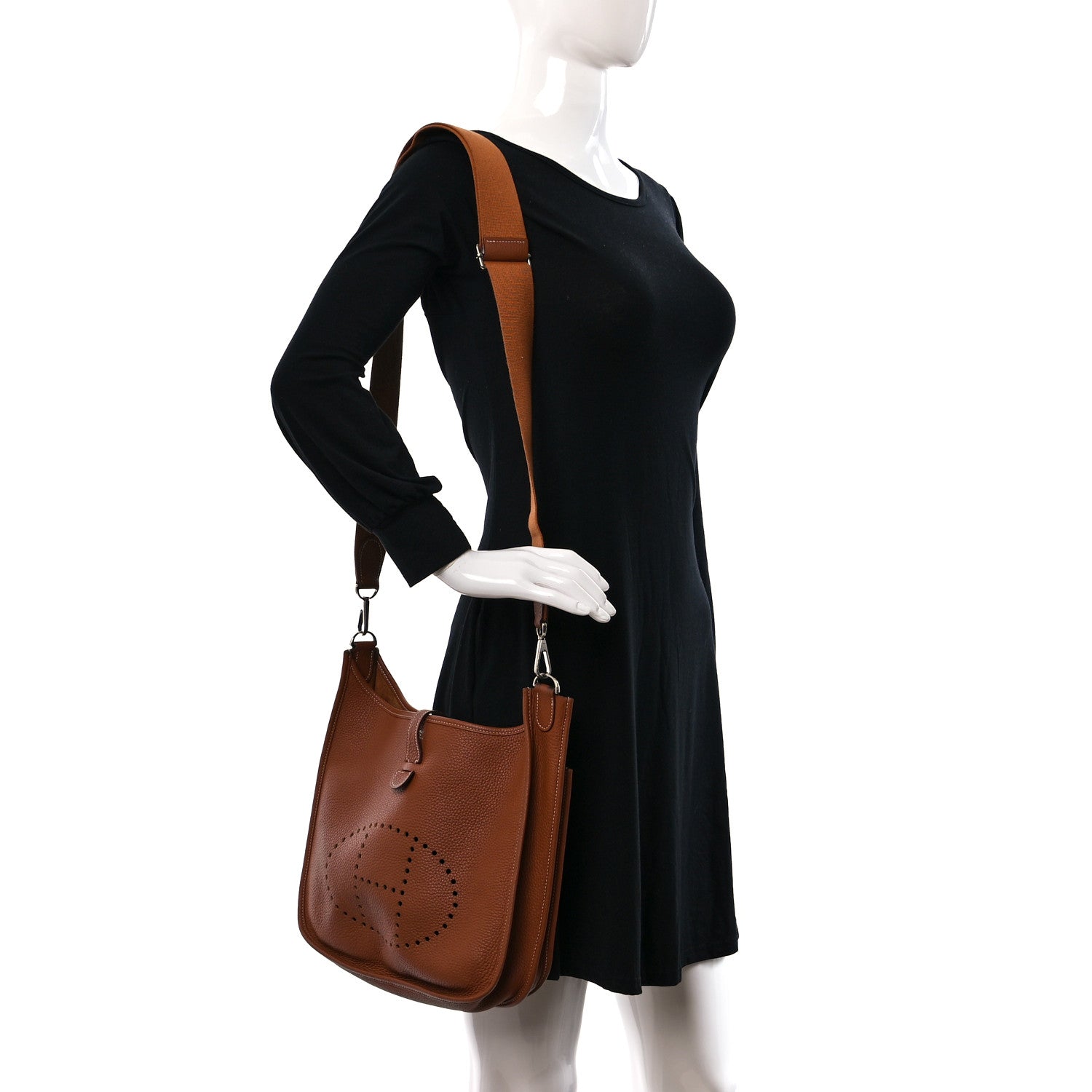 Hermes Taurillon Clemence Evelyne III PM Gold 2 of 12