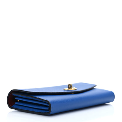 Mulberry Small Classic Grain Darley Wallet Mulberry Blue 4 of 6