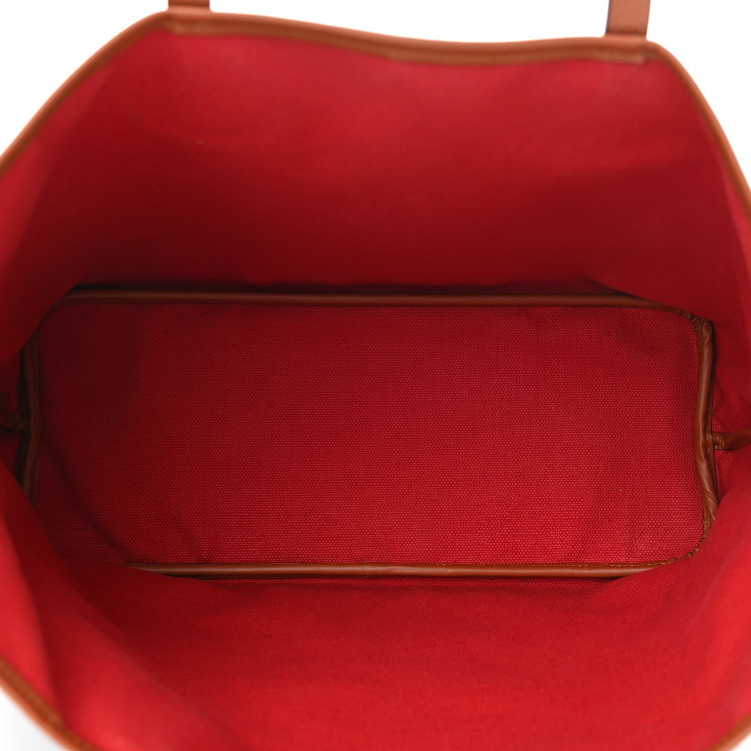 Moynat Grained Calfskin Canvas 1920 Oh! Tote Ruban Duo MM Indigo Bronze Cognac 5 of 9