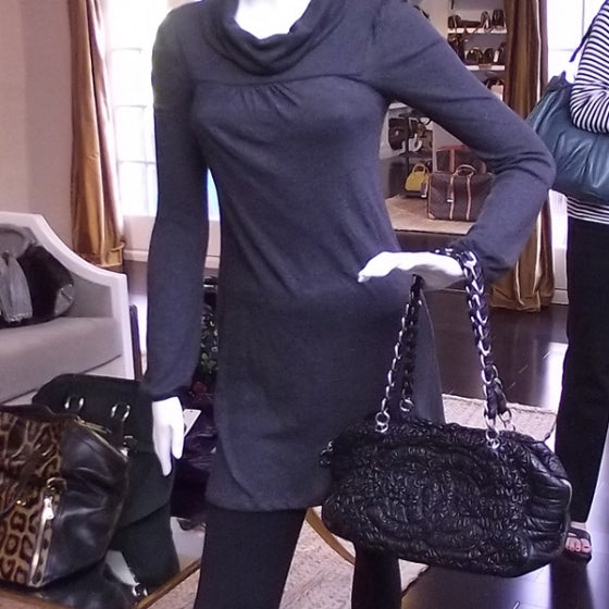 Chanel Lambskin Classic Crinkled Scrunched Bowler Black 2 of 10