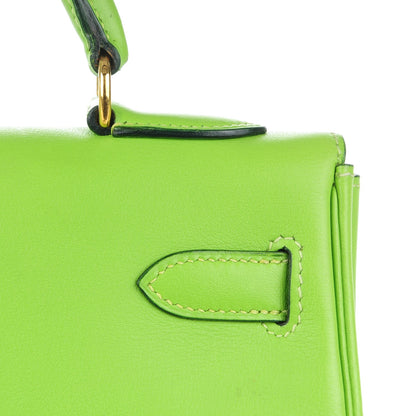 Hermes Veau Gulliver Kelly Retourne 32 Vert Cru 13 of 27