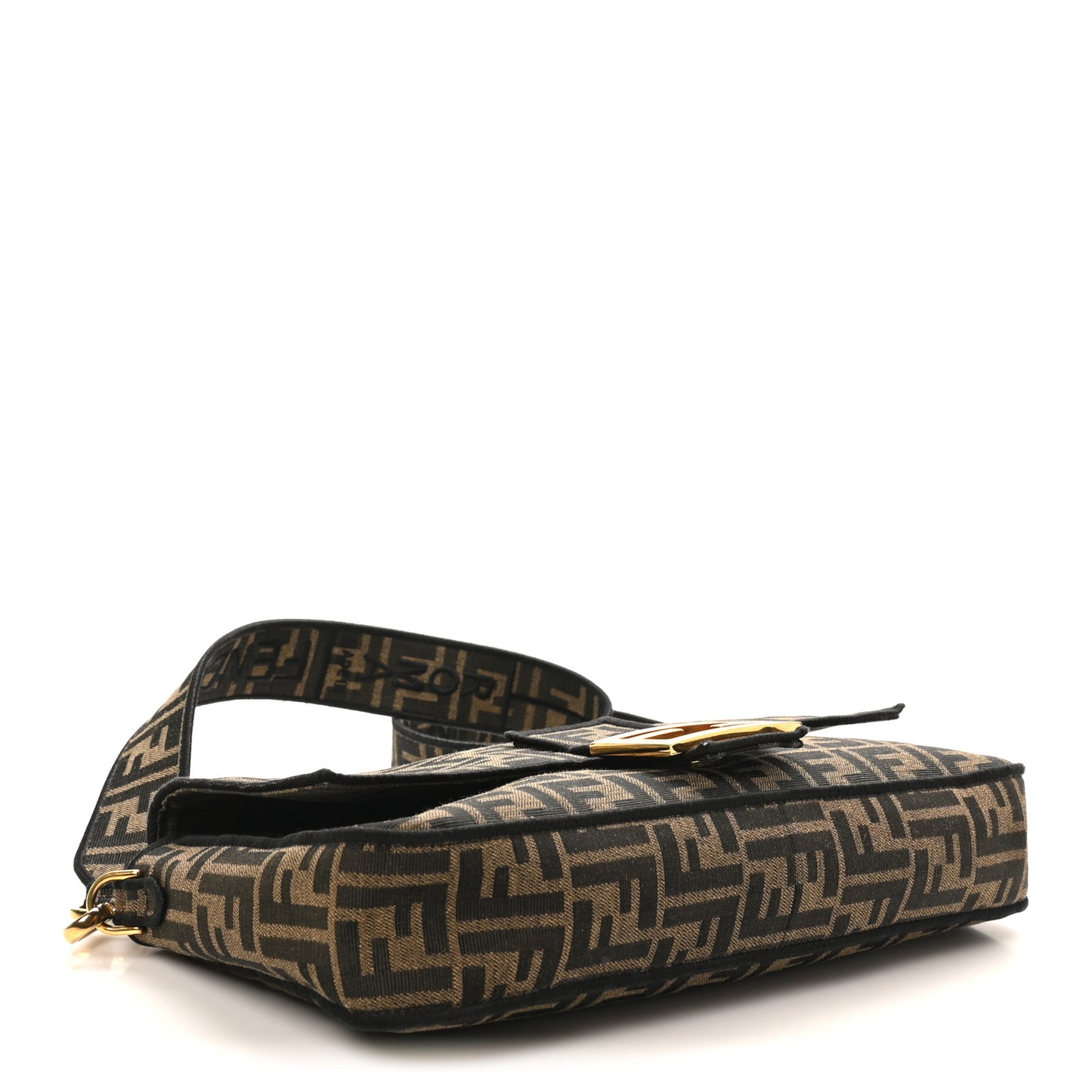 Fabric Jacquard FF 1974 Large Baguette Tobacco Moro Black