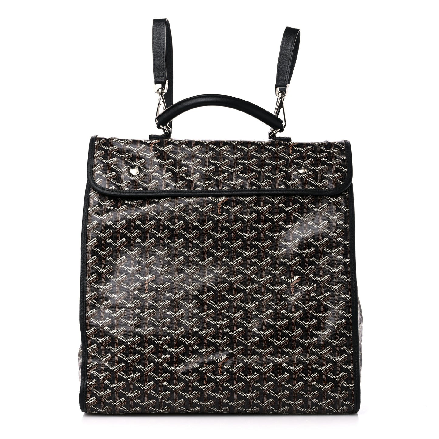 Goyardine Saint Leger Soft Briefcase Backpack Black